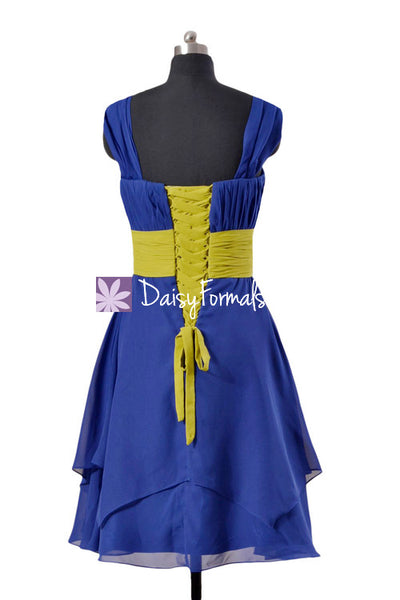 Sapphire & Olive Color Online Bridesmaid Dress Custom Color Party Dress ...