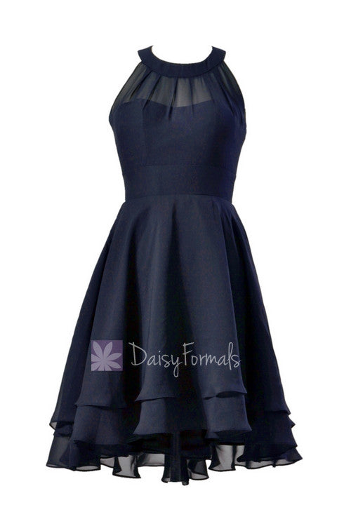 short navy blue dress