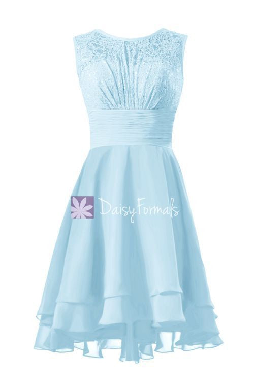 light blue lace cocktail dress