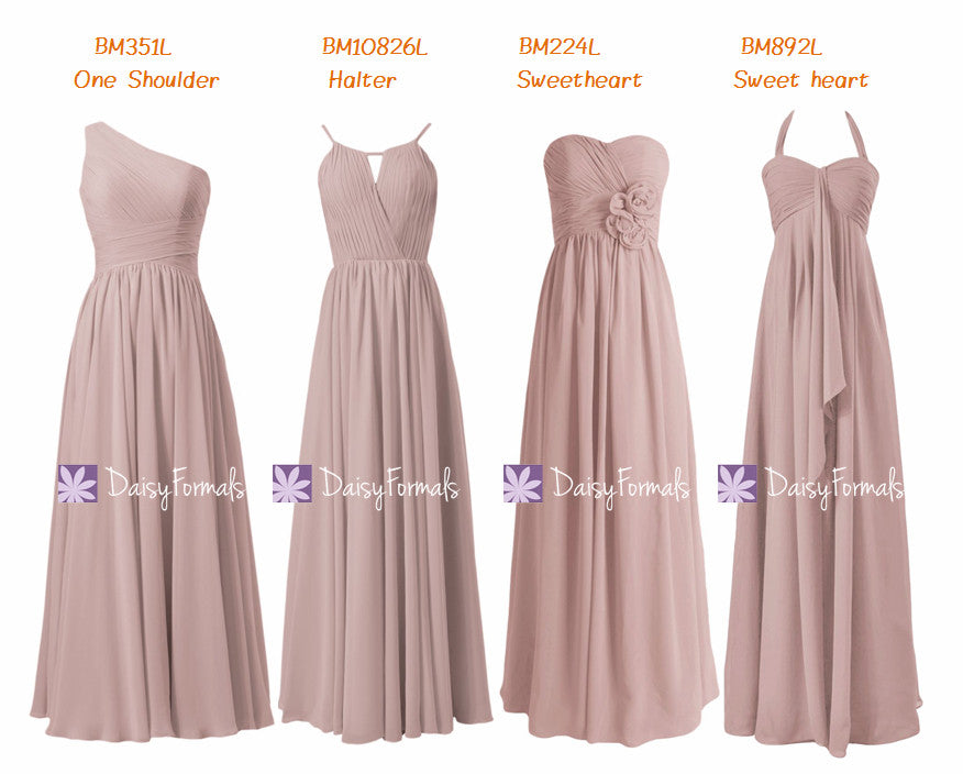 rose quartz bridesmaid dress