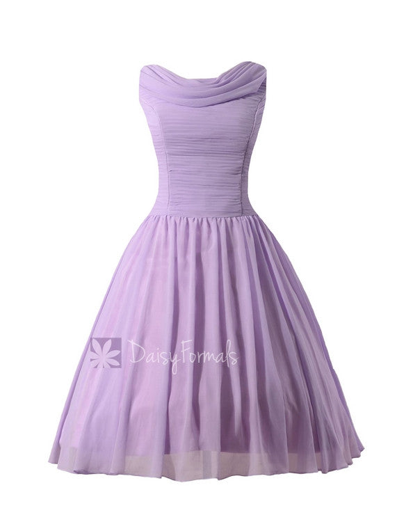 lavender tea length bridesmaid dresses