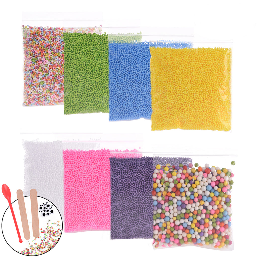 71000pcs Foam Beads for Slime and DIY Crafts Supplies(8Pack), Colorful ...
