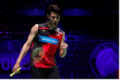 Lee Zii Jia badminton player using Victor thruster Ryuga