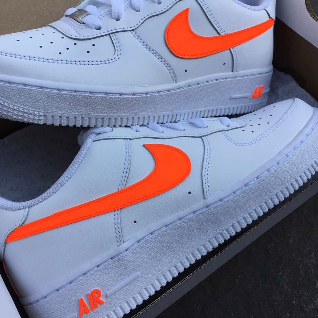 Custom AIR FORCE 1 - Neon orange – tekinstore12