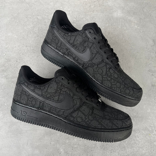 Custom AIR FORCE 1 black - Dripping swoosh (red) – TA Customs