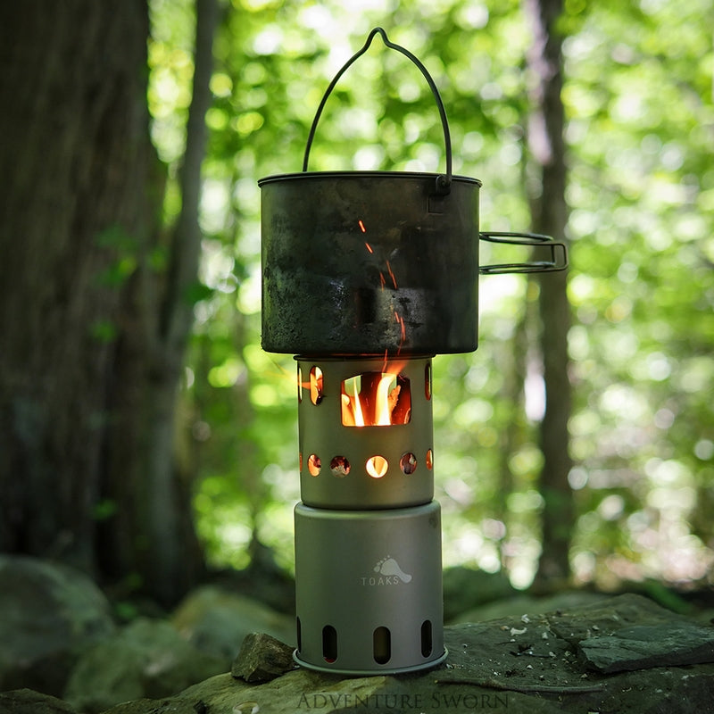 Toaks wood burning stove woodgas