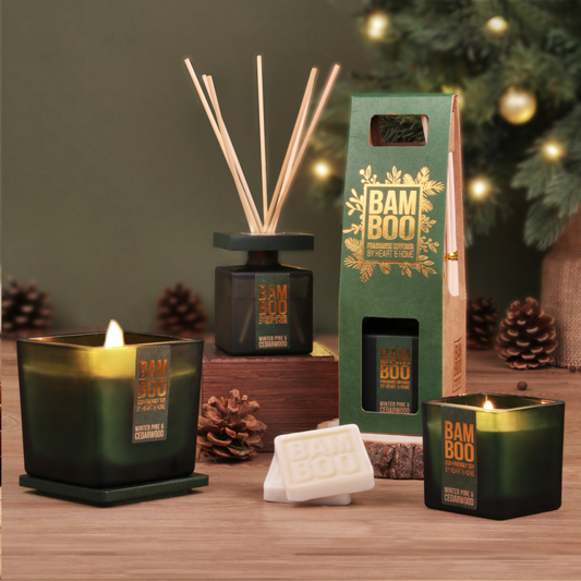 Wax Melt Burner - Bamboo Warmer - Heart & Home