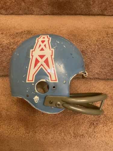 Vintage RK-2 Style Football Helmet 1970 Houston Oilers