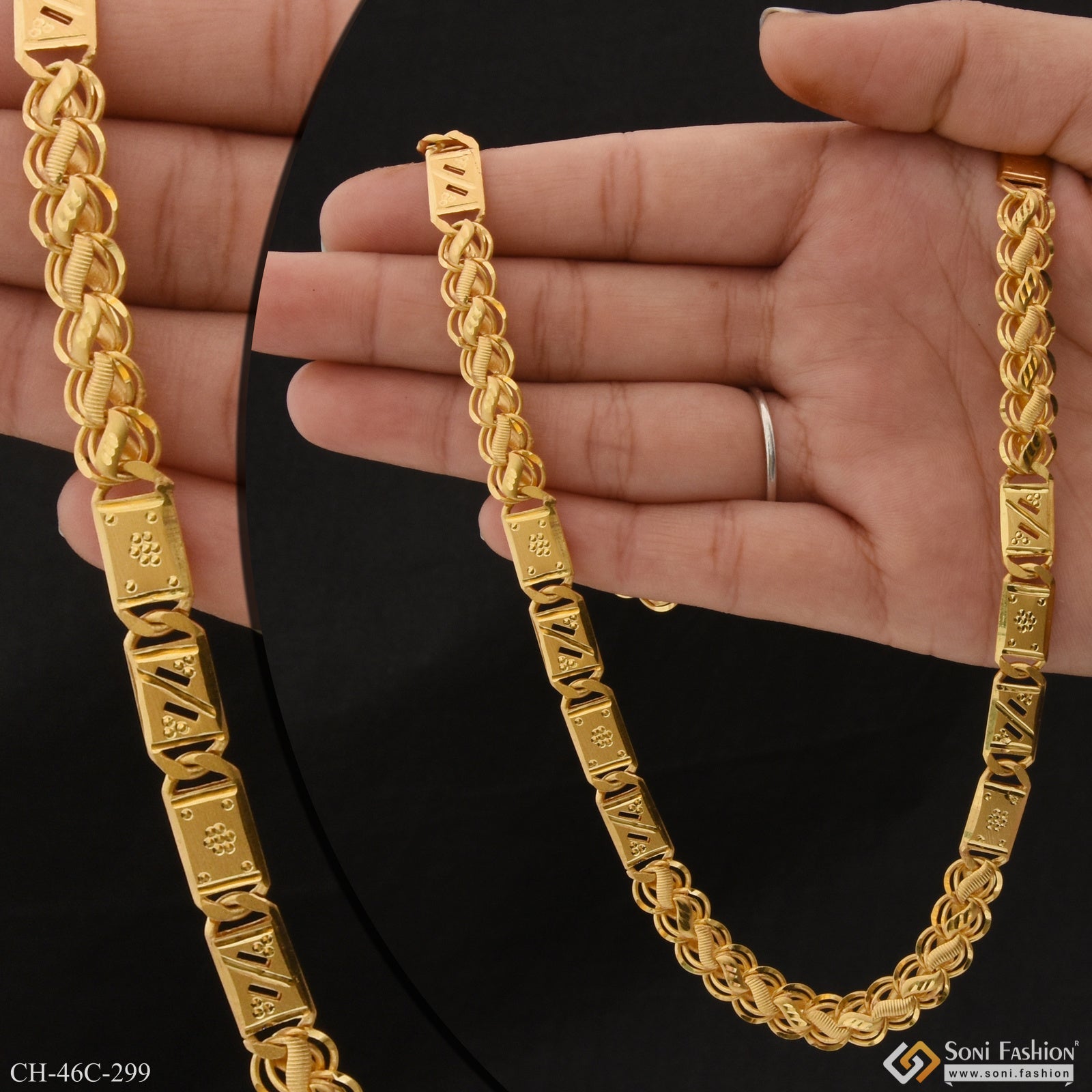 1 Gram Gold Forming 3 Line Nawabi Gorgeous Design Bracelet For Men - Style  C330 – Soni Fashion®