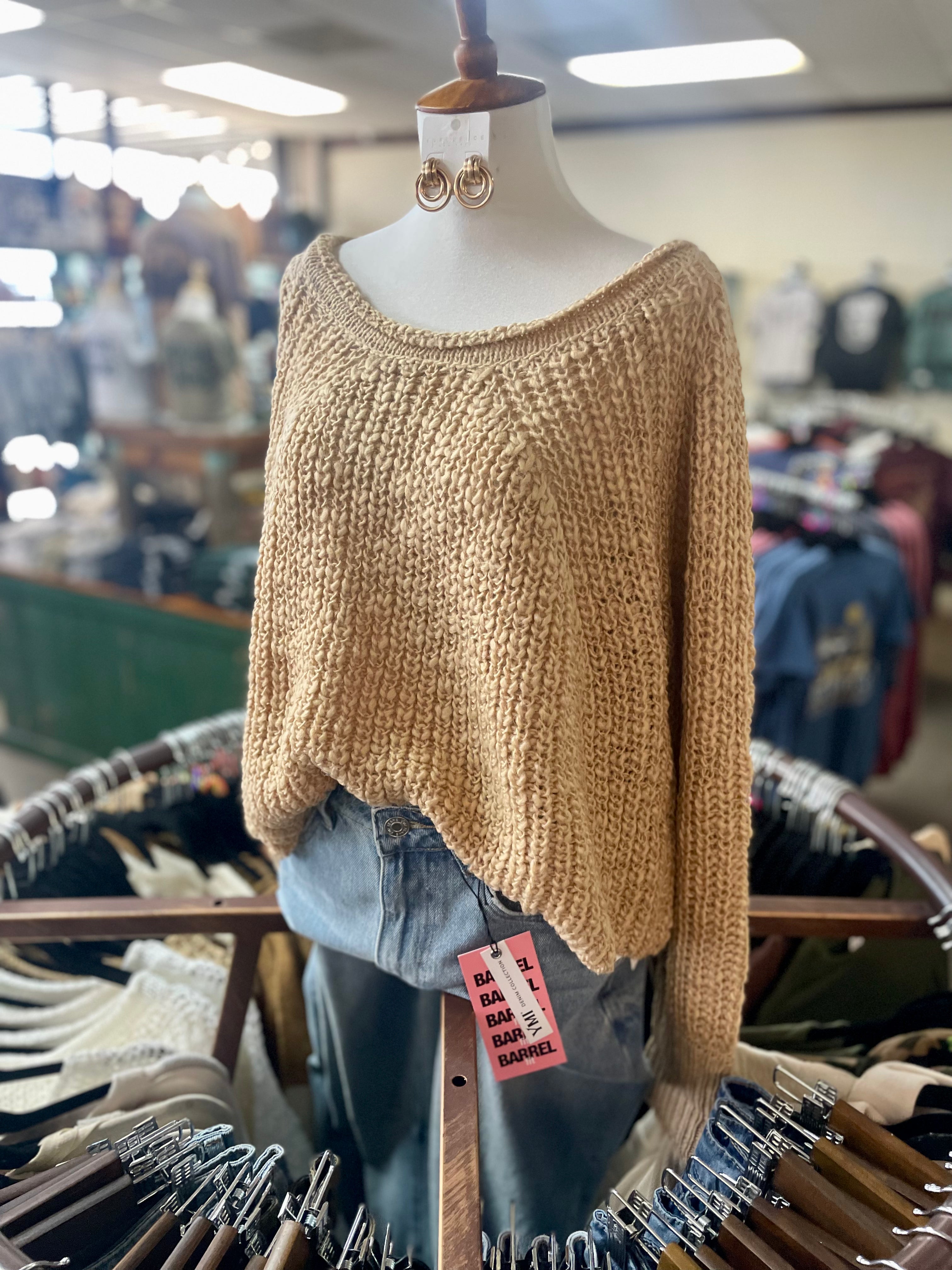 Nova Chunky Raglan Nude Sweater
