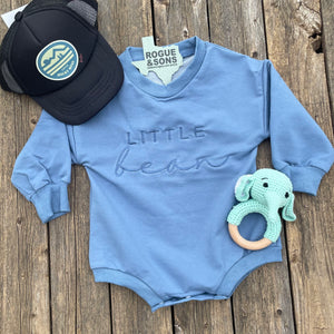 Baby Boys Blue Little Bean Onesie - Bellum&Rogue
