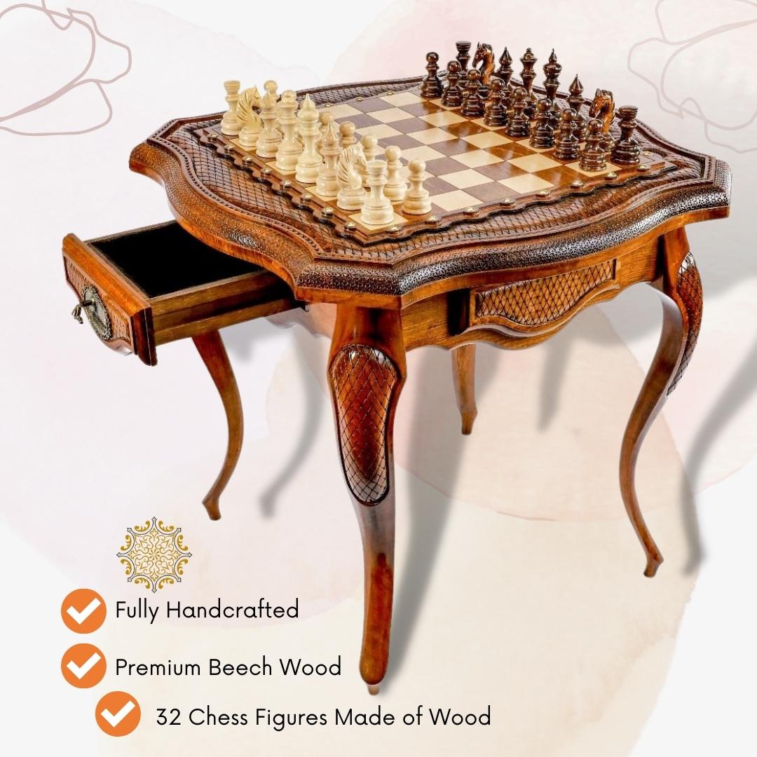 Handmade Chess Board Set made of Wood