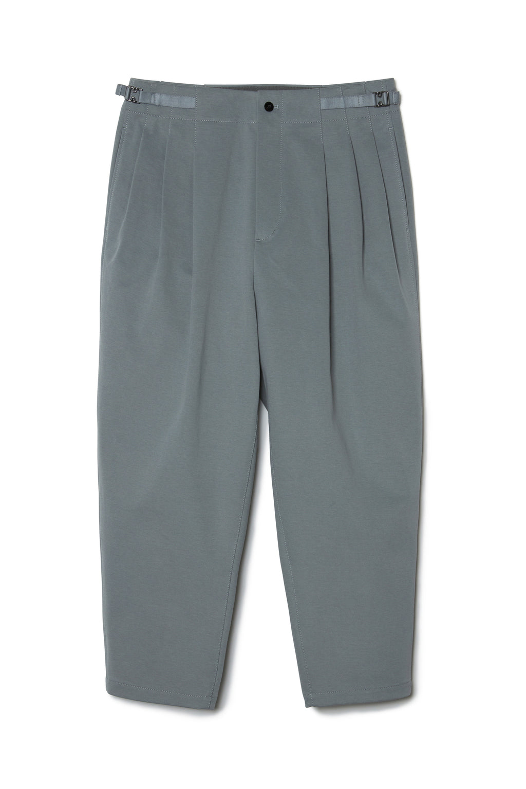 IRENISA / THREE TUCKS TAPERED PANTS -SMOKE GRAY-