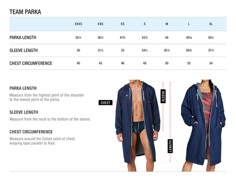 speedo-team-parka-size-chart