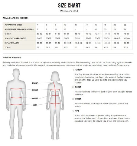 dolfin-aquashape-size-chart