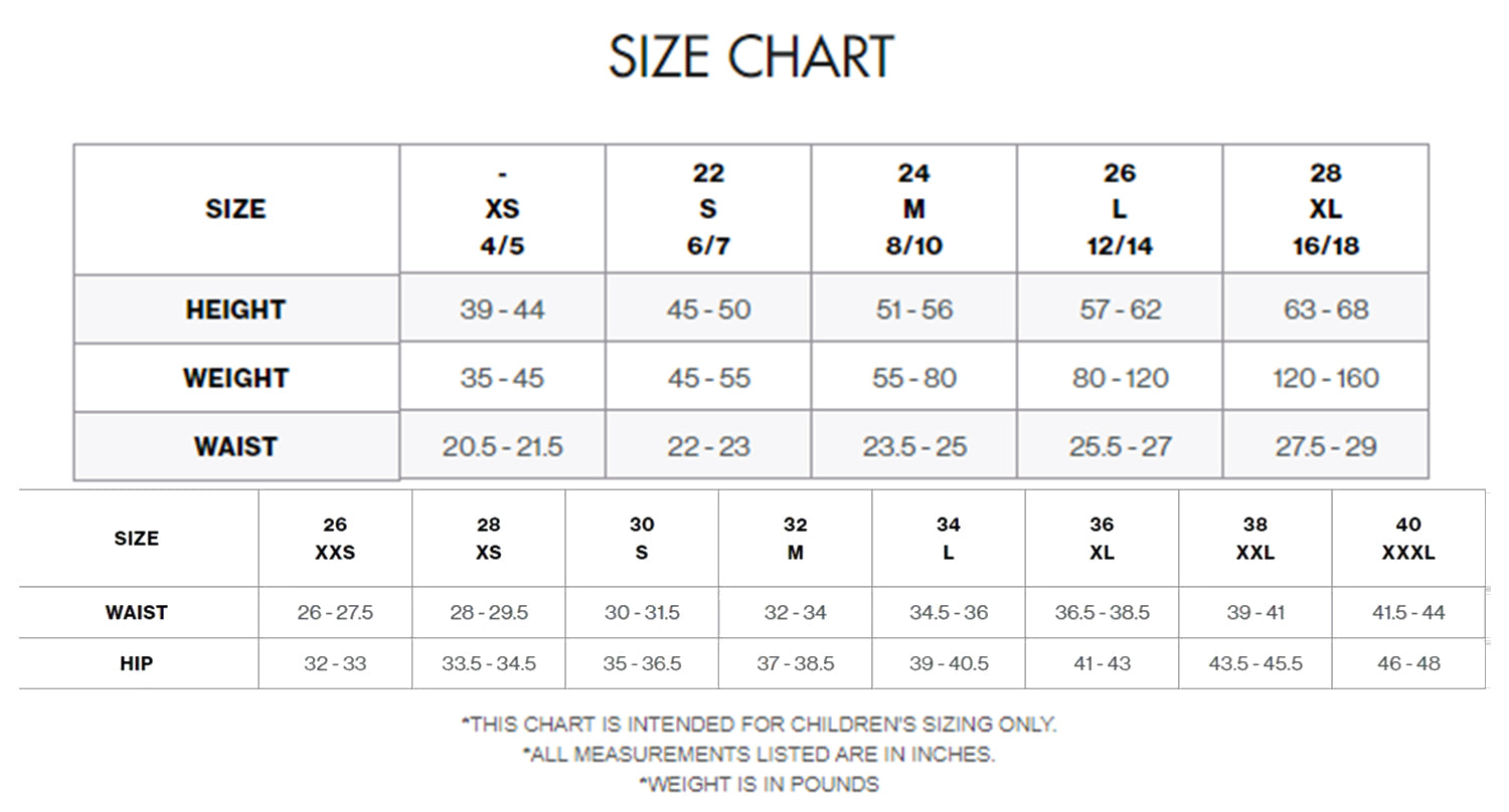 Sizing Chart - DURABODY SPORTS