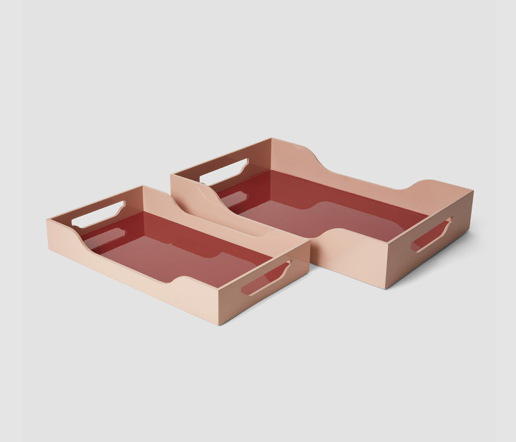 Shop Printworks Lacquered Tray - Maroon, M