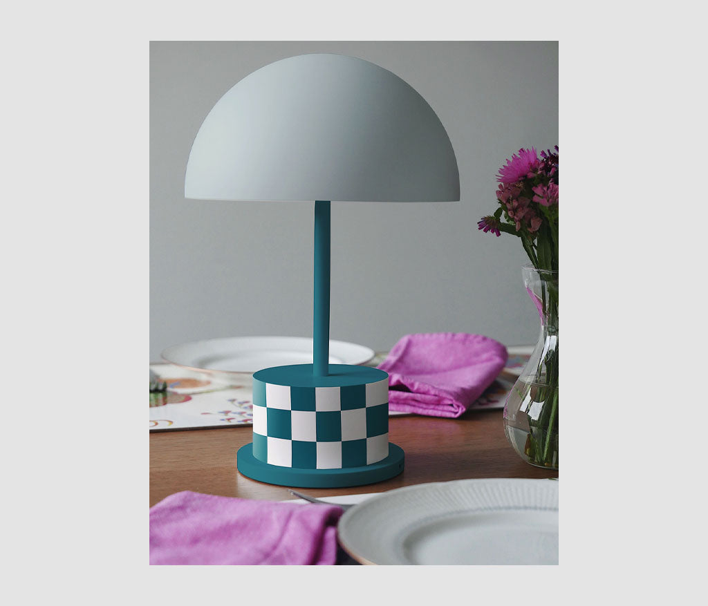 Shop Printworks Portable Lamp - Riviera, Checkers