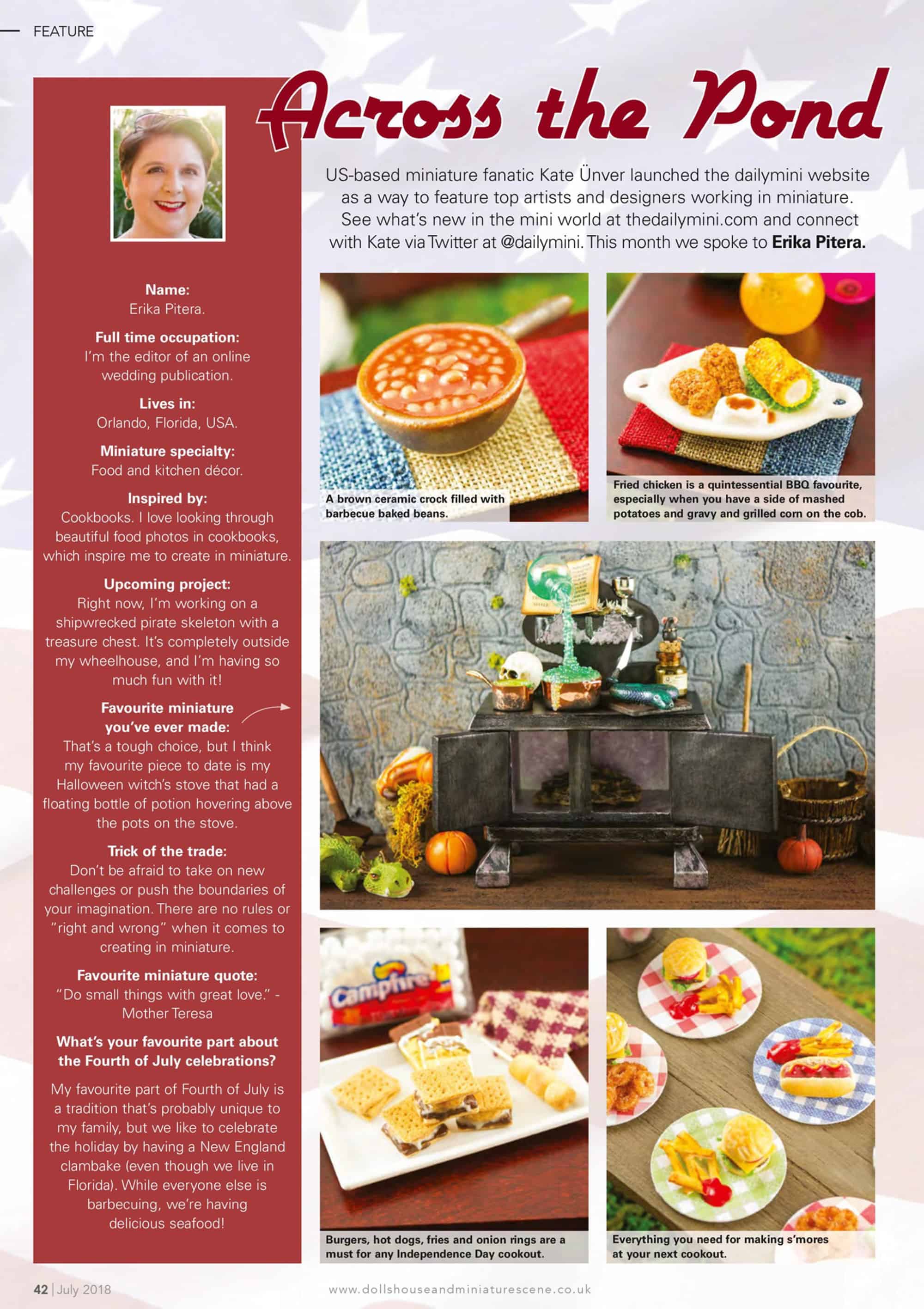 Featured in the July Issue of DollsHouse & Miniature Scene Magazine