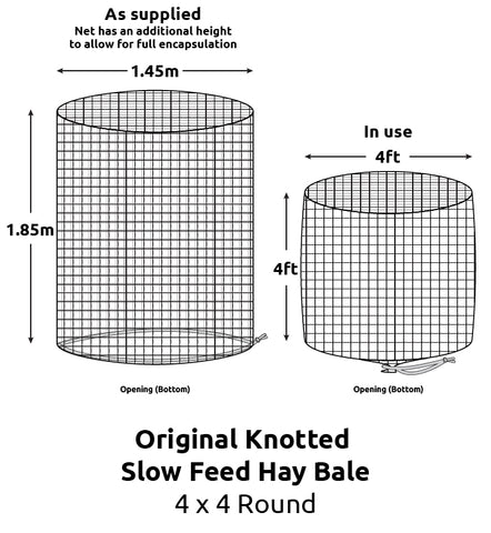 Knotted Hay Nets - 4'x4' Round Bale