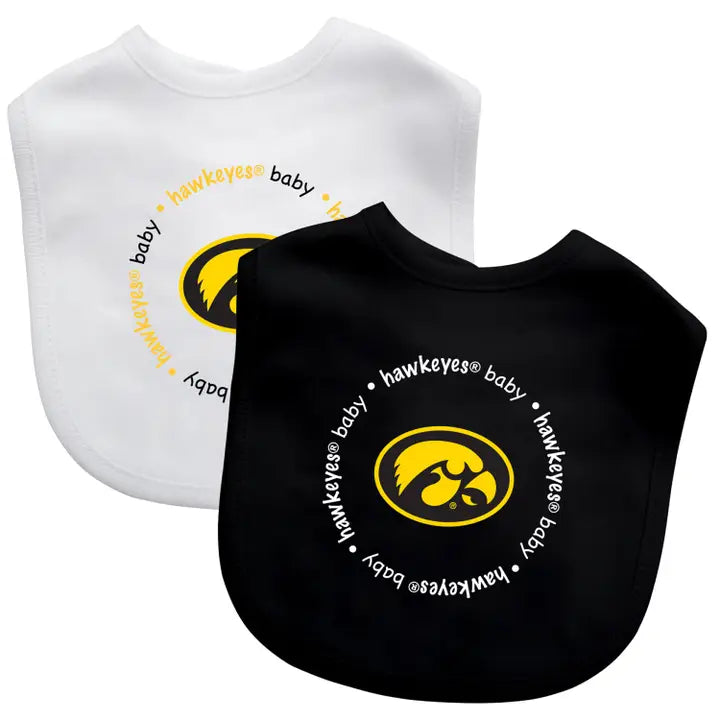 Iowa Hawkeye 2 pc Bib set