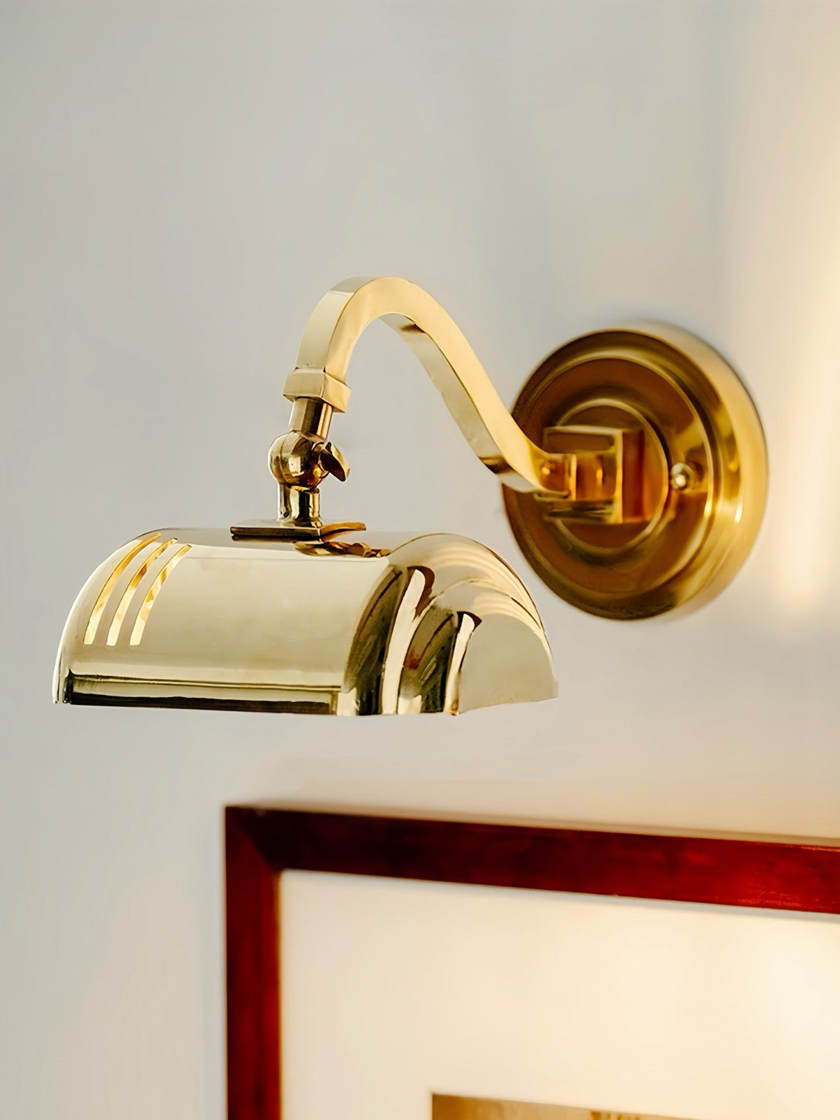 Brass Curves - Vintage Industrial Brass Wall Sconce
