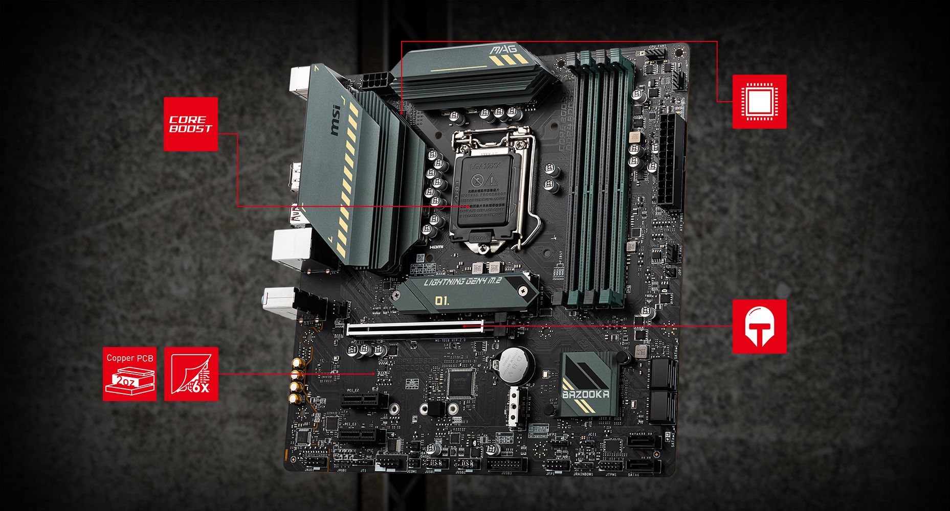 MSI MAG B560M BAZOOKA CORNERSTONE overview