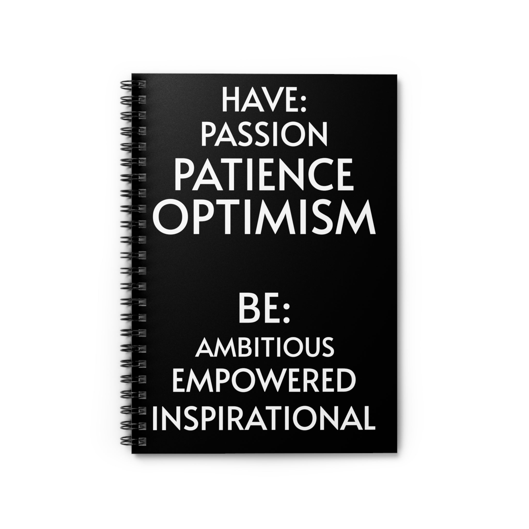 Spiral Notebook - Empowered Dreams: Inspiring Spiral Notebook for Ambitious Souls