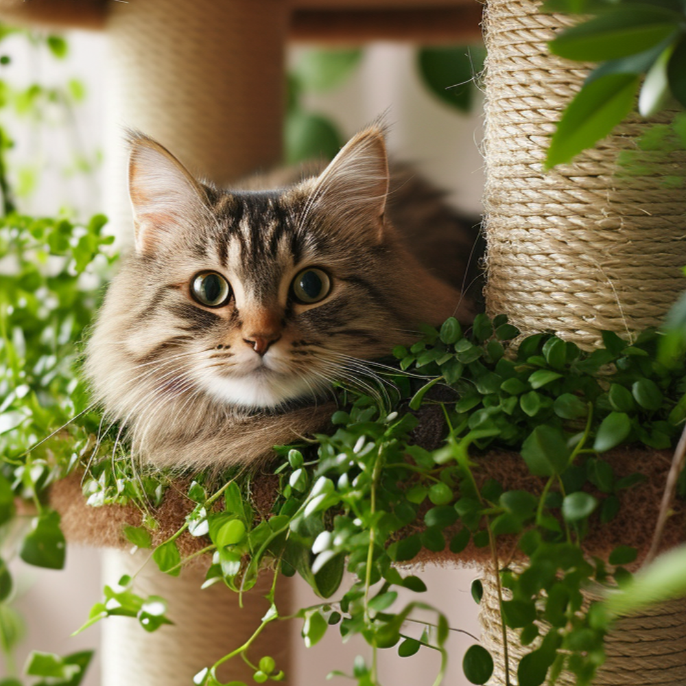 Why do cats need access to plants?