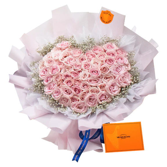 buket bunga pink