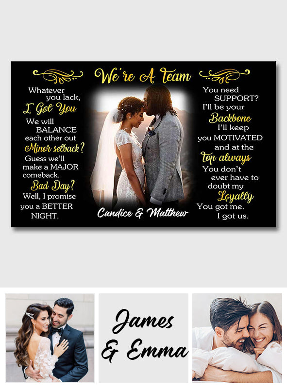 We’re A Team - Personalized Couple Canvas And Poster