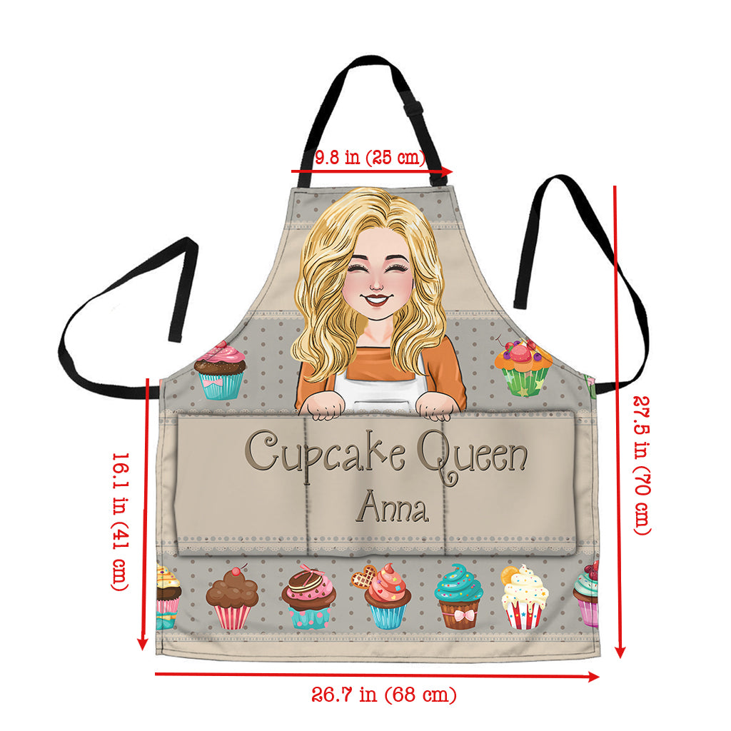 Cupcake Queen - Personalized Baking Oven Mitts & Pot Holder Set