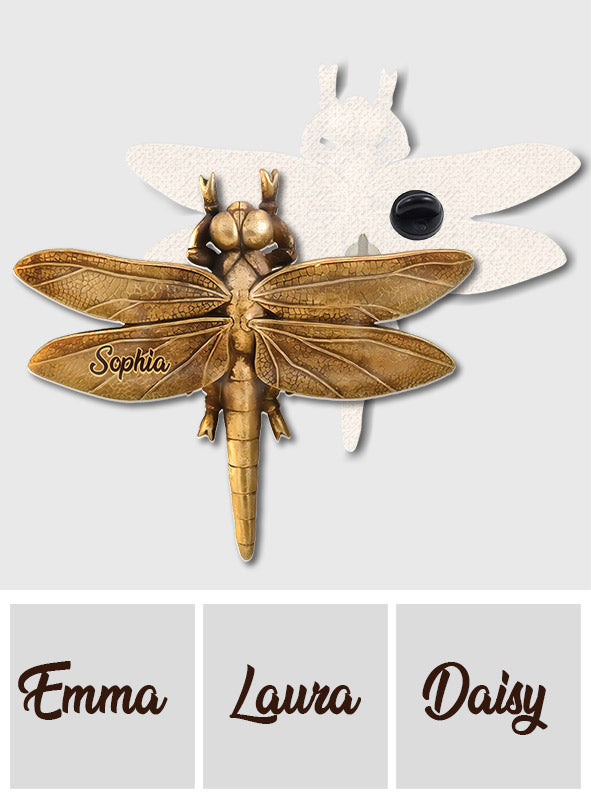 And I Think to Myself What a Wonderful World - Love Dragonfly - Personalized Dragonfly Acrylic Enamel Pin