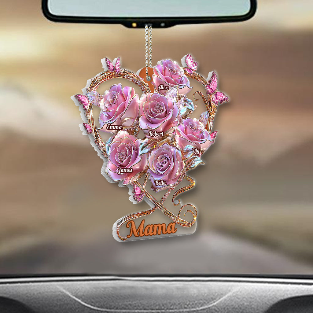 My Garden Gift For Mom, Grandma - Personalized Mother Transparent Car Ornament