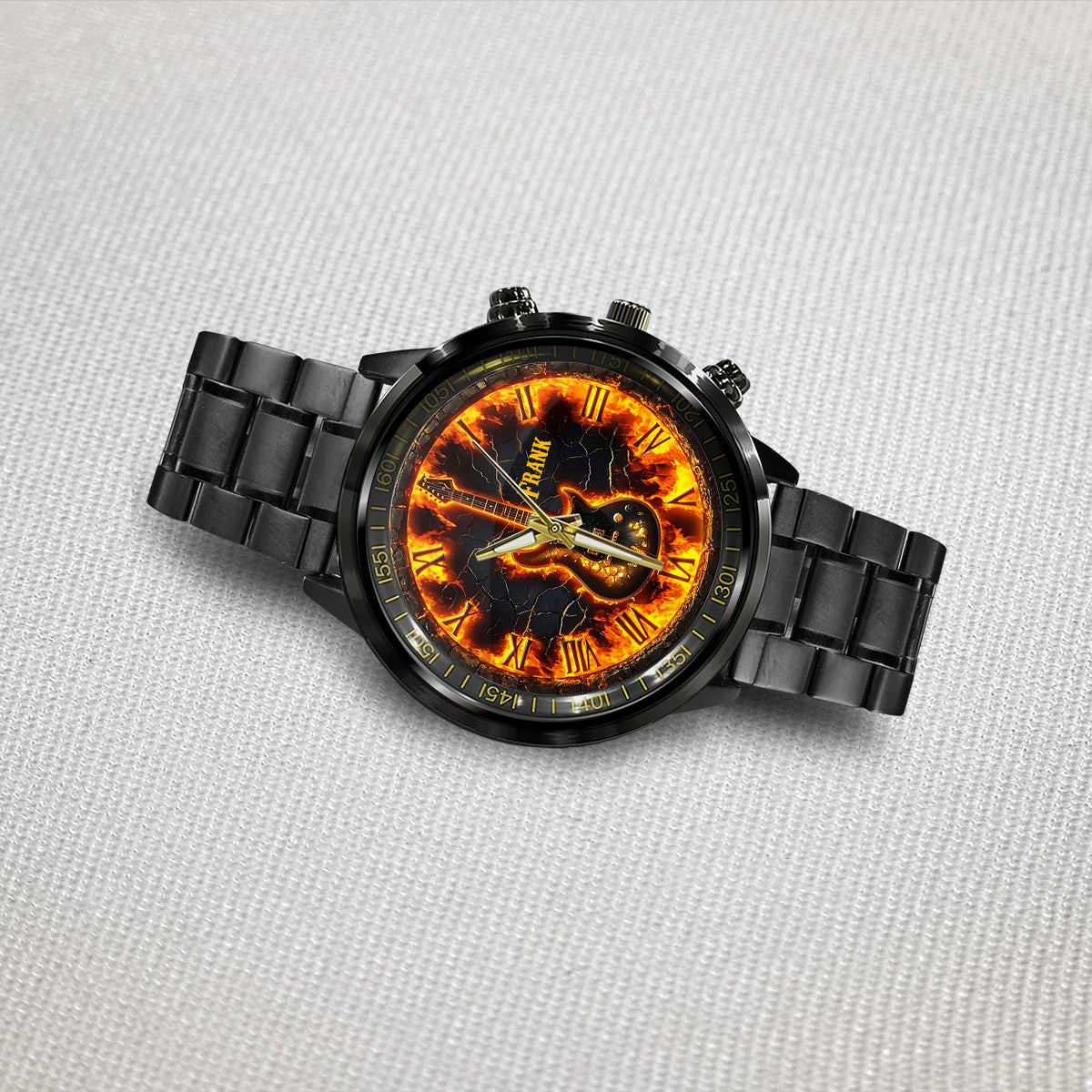 Fire Guitar - Personalized Guitar Hand Watch
