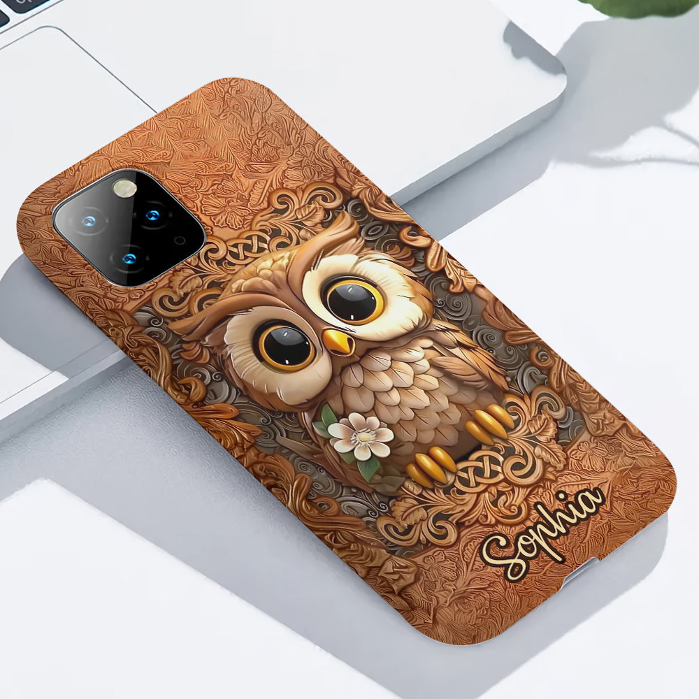 Beautiful Owl - Personalized Owl Full Print Phone Case