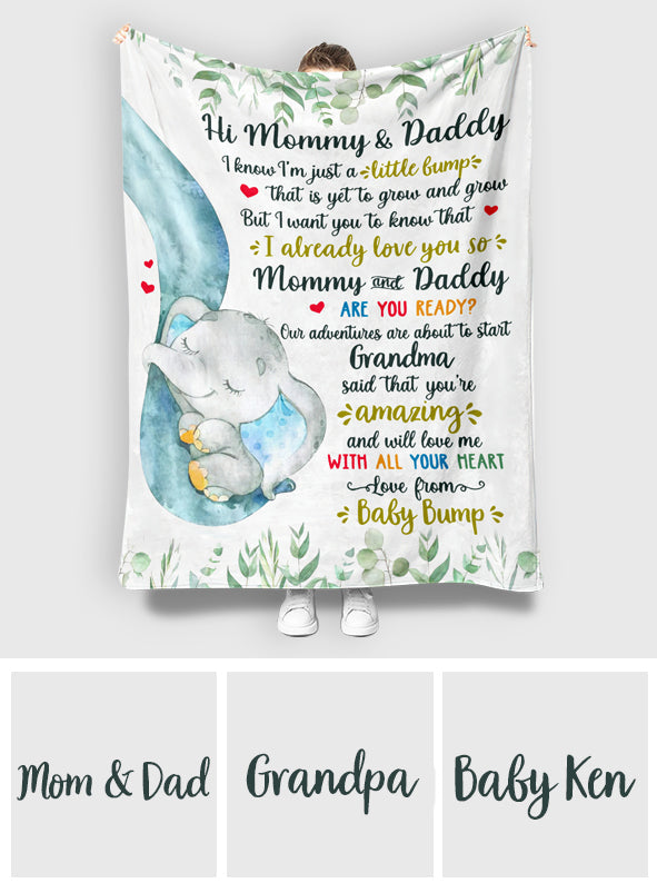 Love From Baby Bump - Personalized Mother's Day Pregnancy New Mom Blanket