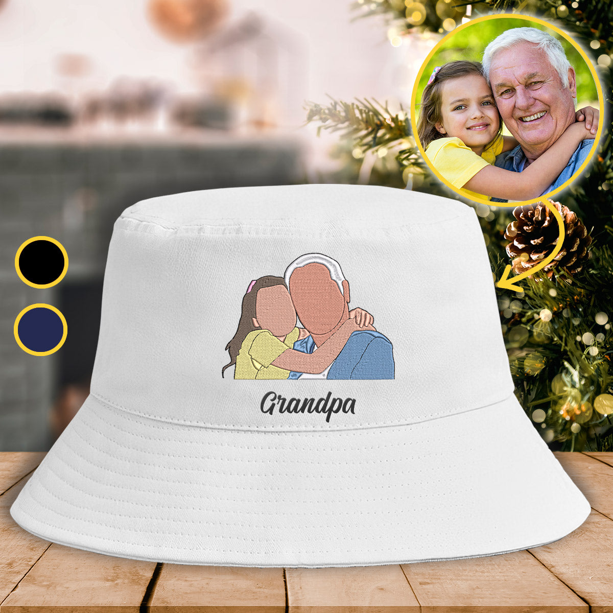 Grandpa's Fishing Hat Customi Personalized