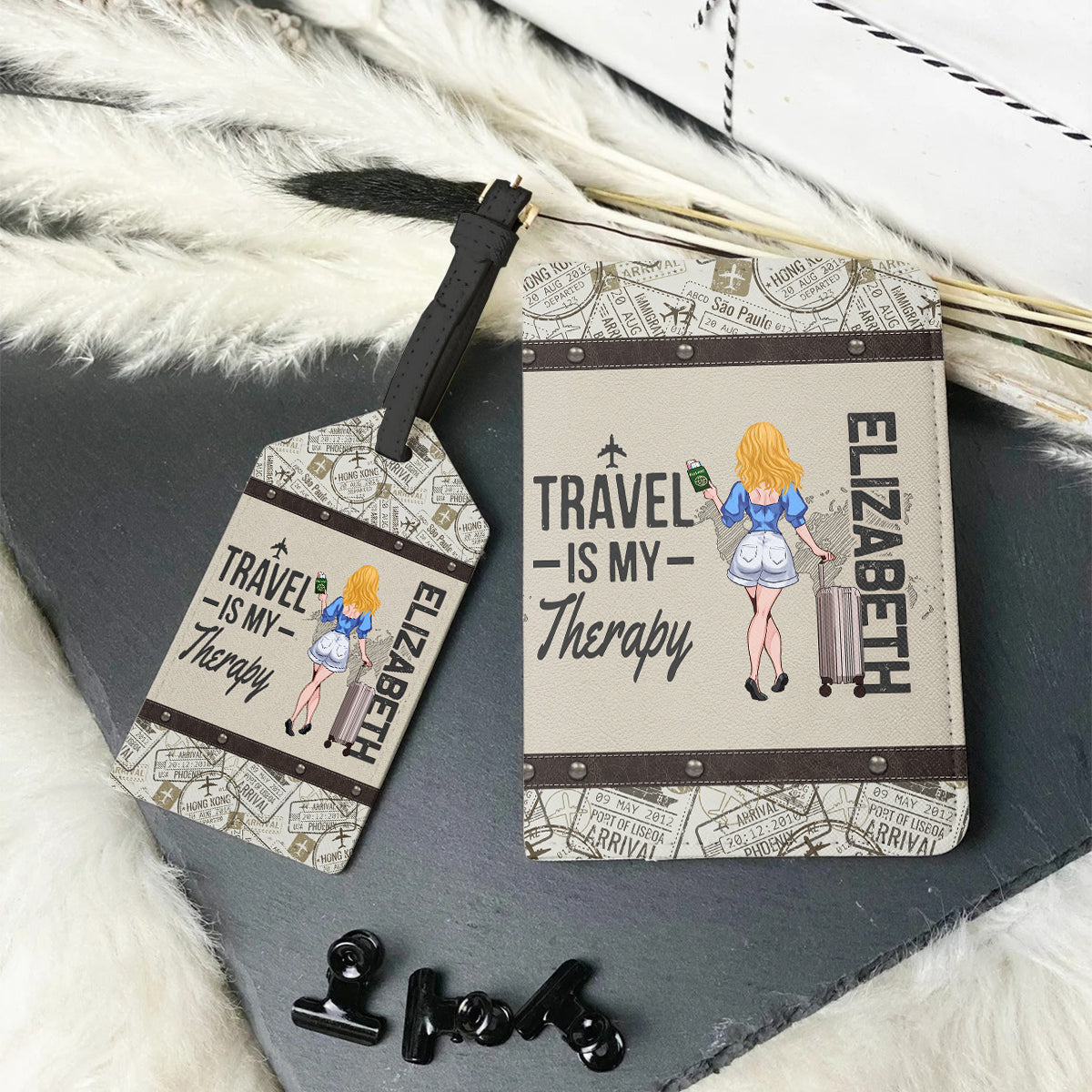 Discover Adventure Awaits - Travelling gift for her, mom, wife, girlfriend, friend - Personalized Set