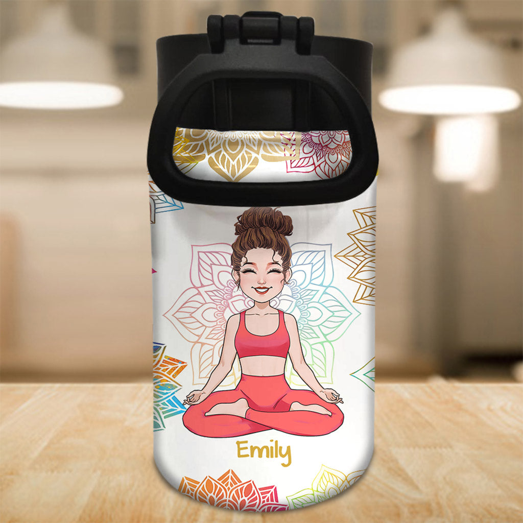 By Being Yourself - Personalized Yoga Kids Water Bottle