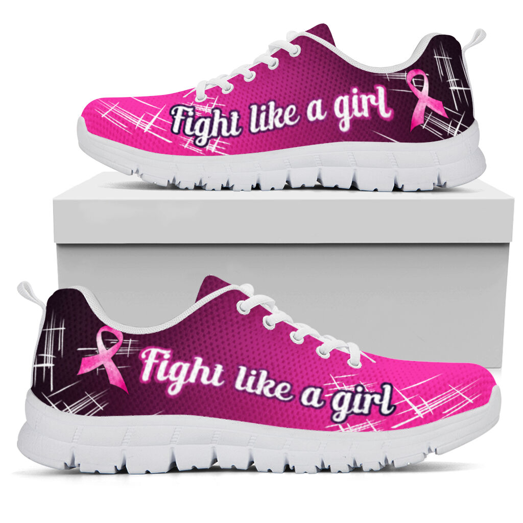 Fight Like A Girl Breast Cancer Awareness Sneakers 0622