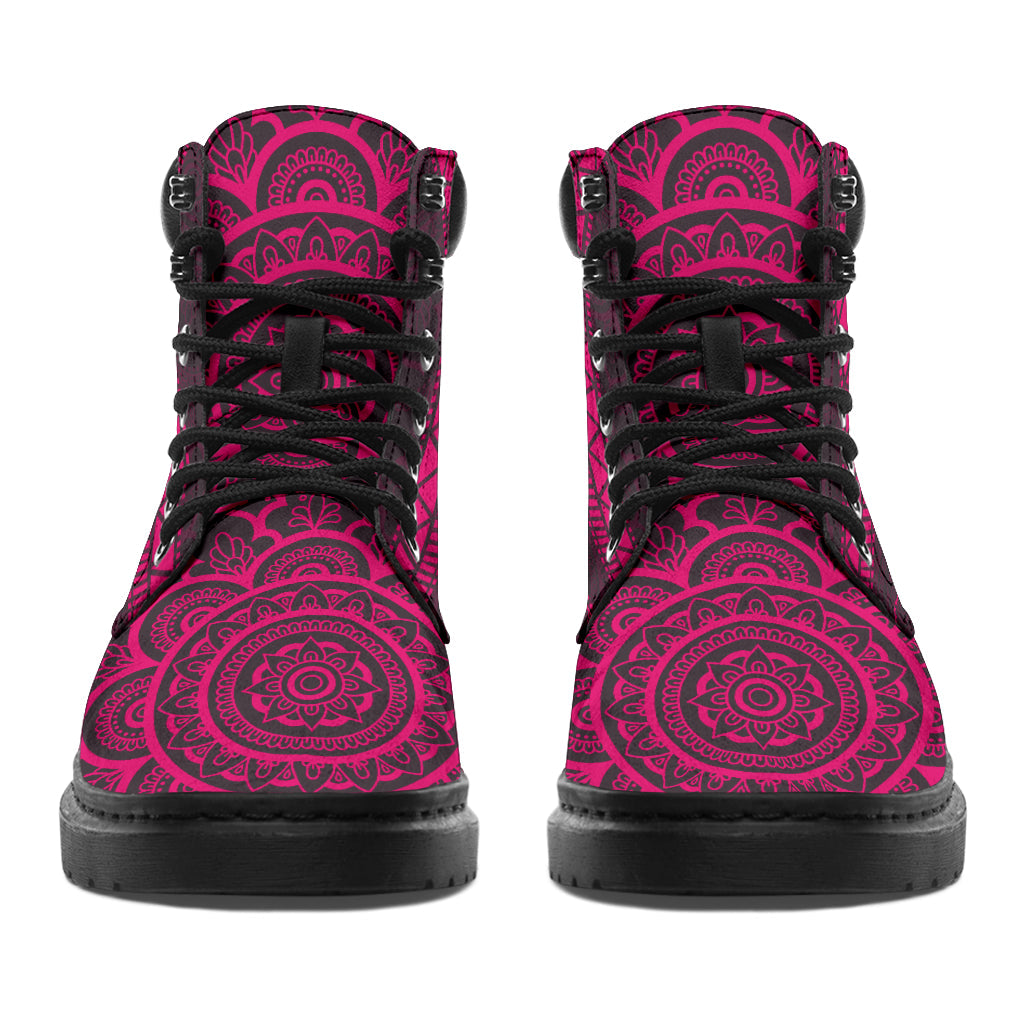 Breast Cancer Awareness Mandala Breast Cancer Awareness All Season Boots 0622