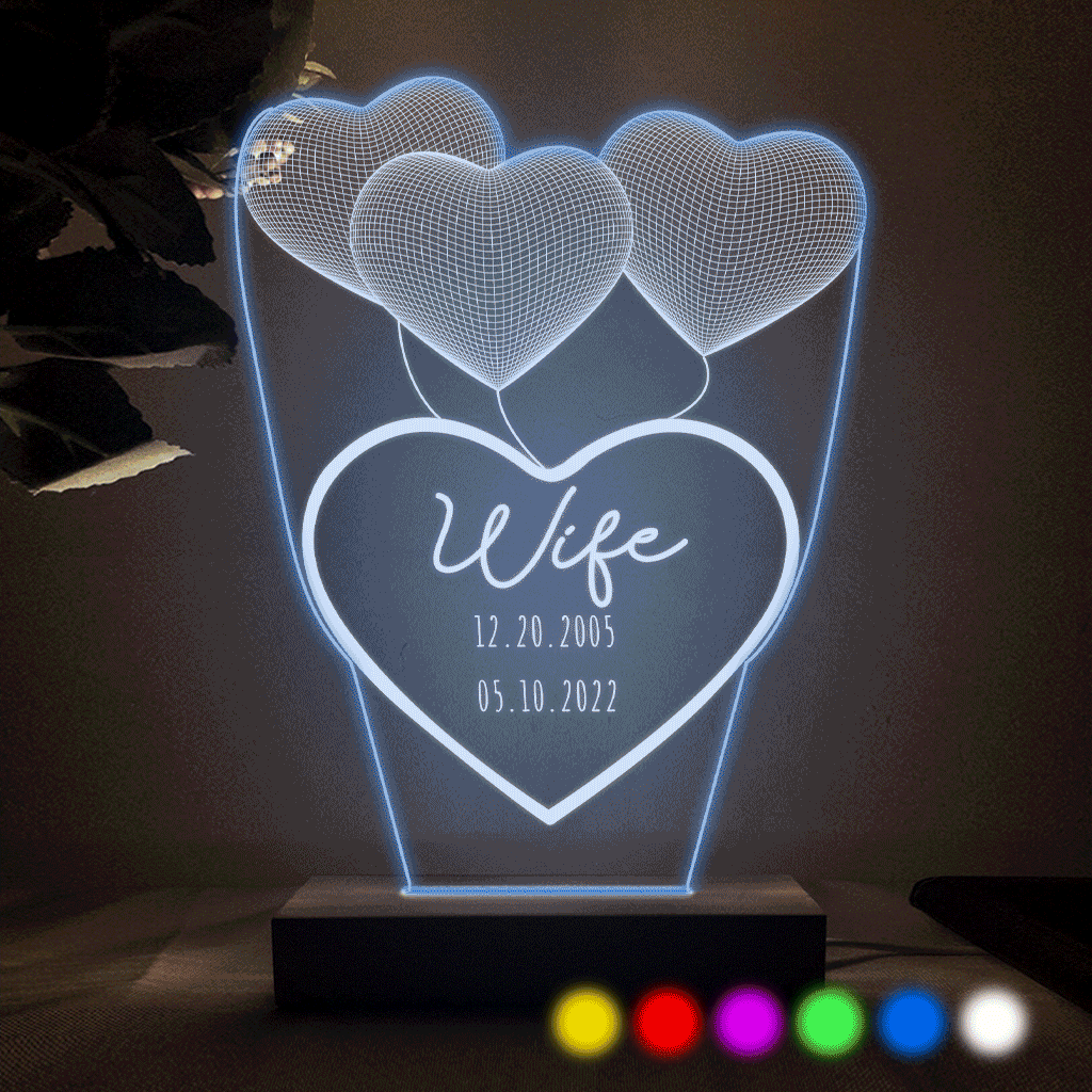 Discover Love You Mom - Gift for mom, grandma, grandpa, husband, wife, dad - Personalized Shaped Plaque Light Base