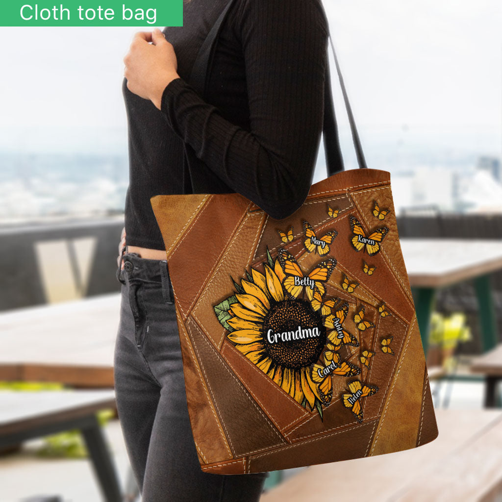 Beautiful Sunflower My Greatest Blessings - Gift for grandma, mom - Personalized Tote Bag