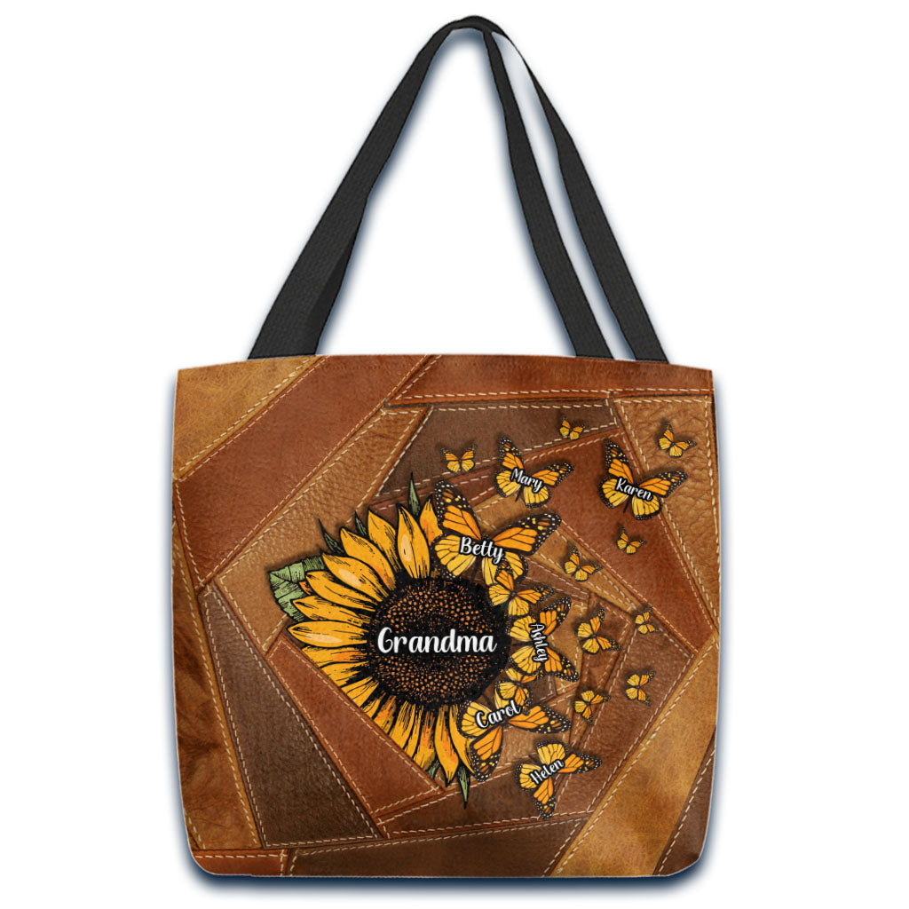 Beautiful Sunflower My Greatest Blessings - Gift for grandma, mom - Personalized Tote Bag