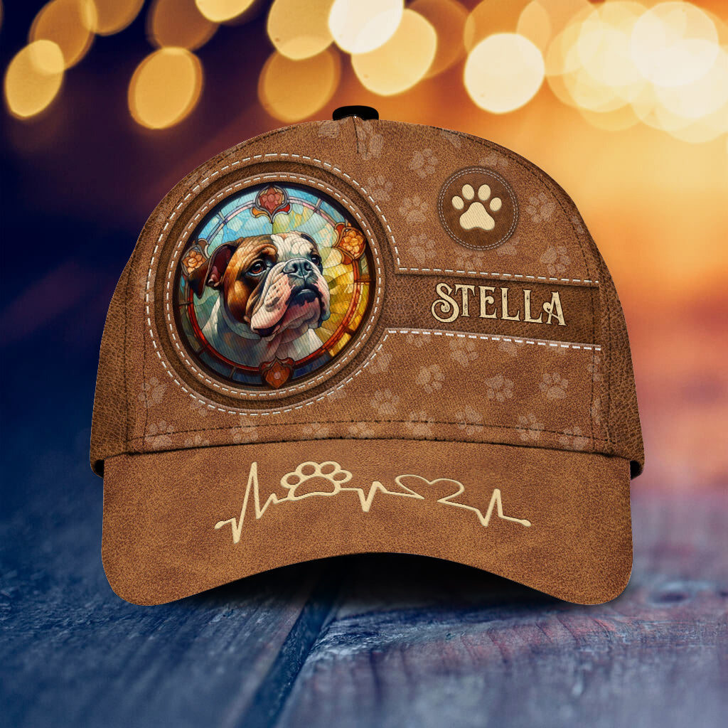 Stained Glass Dog - Personalized Dog Classic Cap