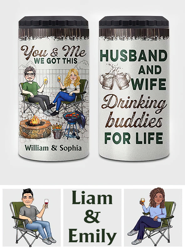Drinking Buddies For Life - Personalized Backyard Can Cooler