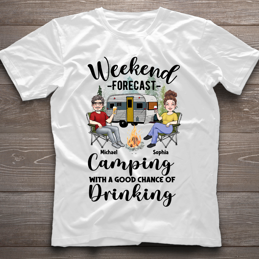 Weekend Forecast - Personalized Camping T-shirt And Hoodie