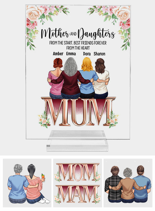Mother And Children Best Friends Forever - Personalized Mother's Day Mother Transparent Acrylic Plaque