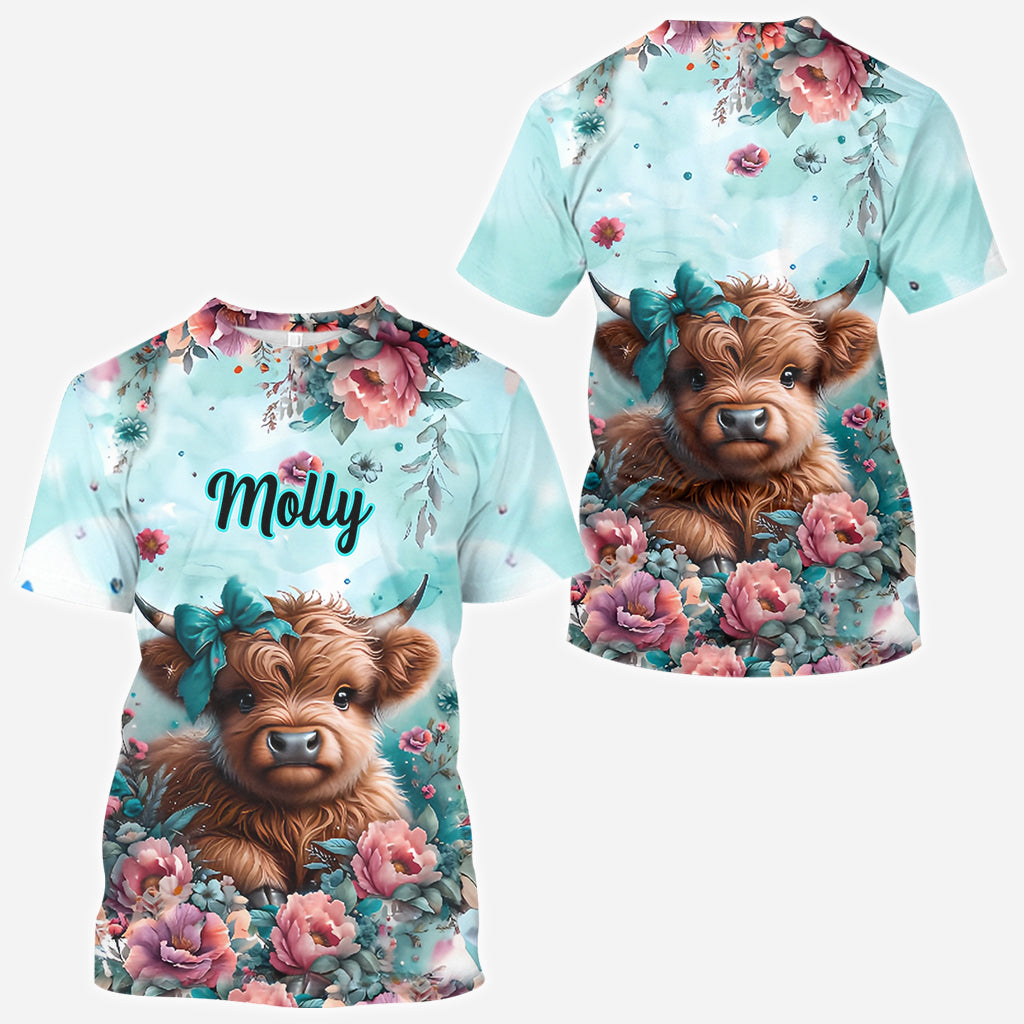 Cute Baby Cow - Personalized All Over Shirt